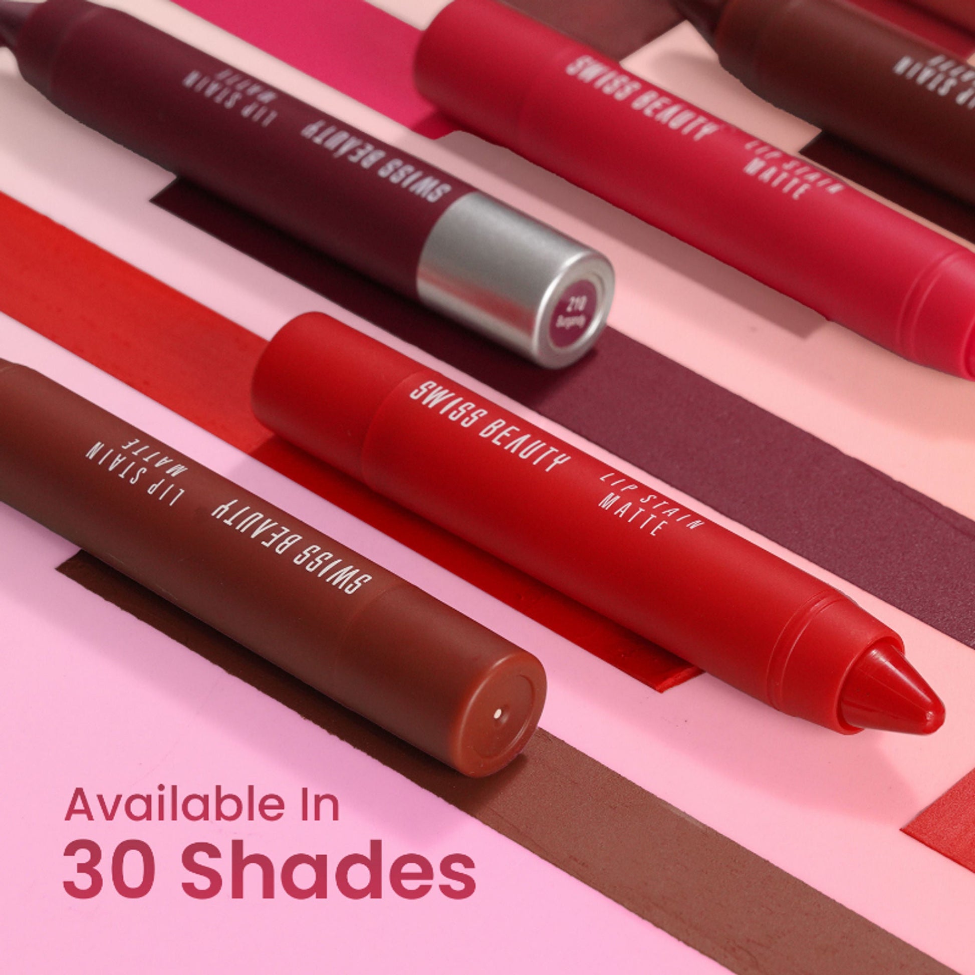 Swiss Beauty Lip Stain Matte Lipstick - 203 Hazlenut