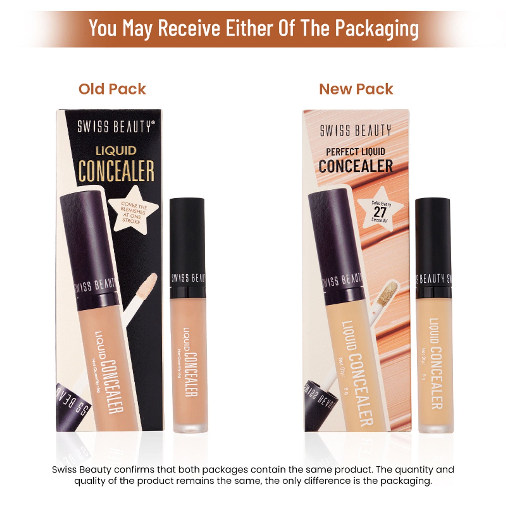 Swiss beauty Full Coverage Liquid Concealer With Jojoba Oil - 11 Creamy Beige