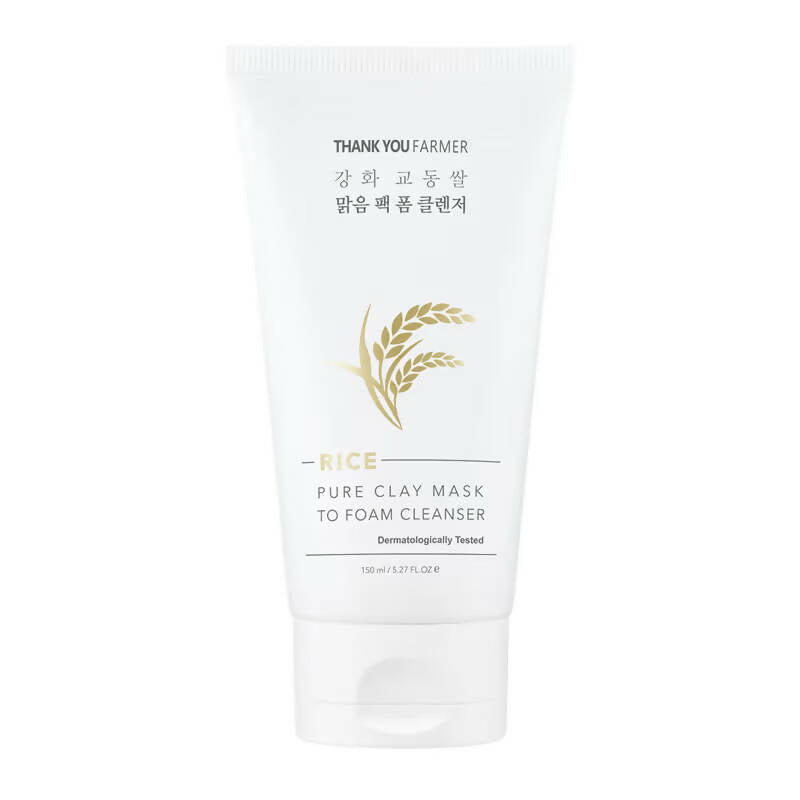Thank You Farmer Rice Pure Clay Mask To Foam Cleanser  Grab2Buy Thank You Farmer Grab2Buy
