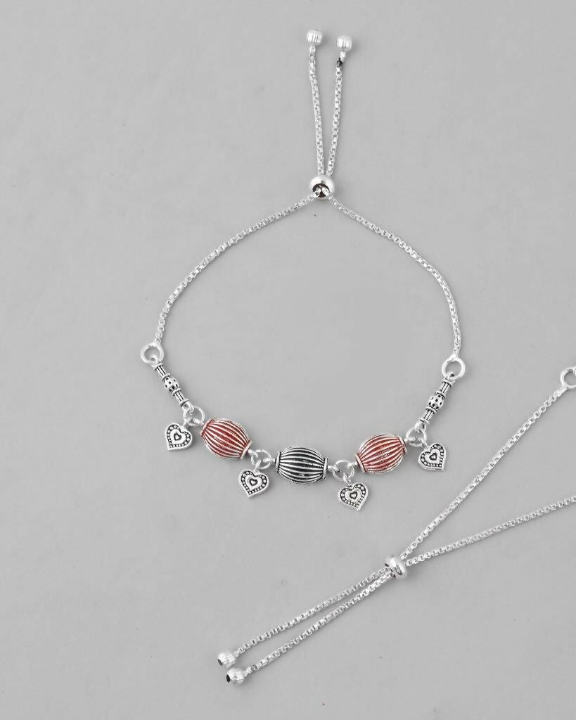 VOJ Set of 2 Traditional Done Shapped Designer Anklet 