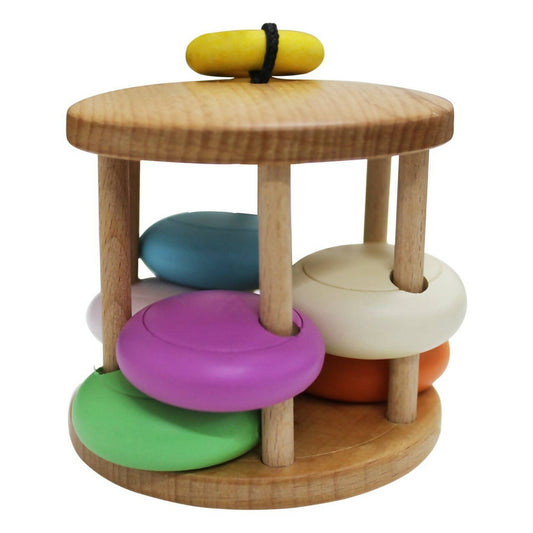 Matoyi Colorful Wooden Bell Rattle For Babies - Grab2buy