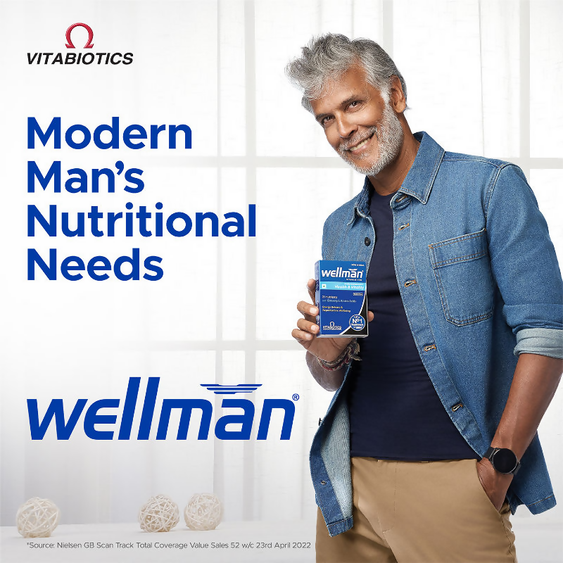 Wellman Health Supplements UK's No.1 Multivitamin( With Ginseng Amino Acids & 21 Micronutrients Tablets 