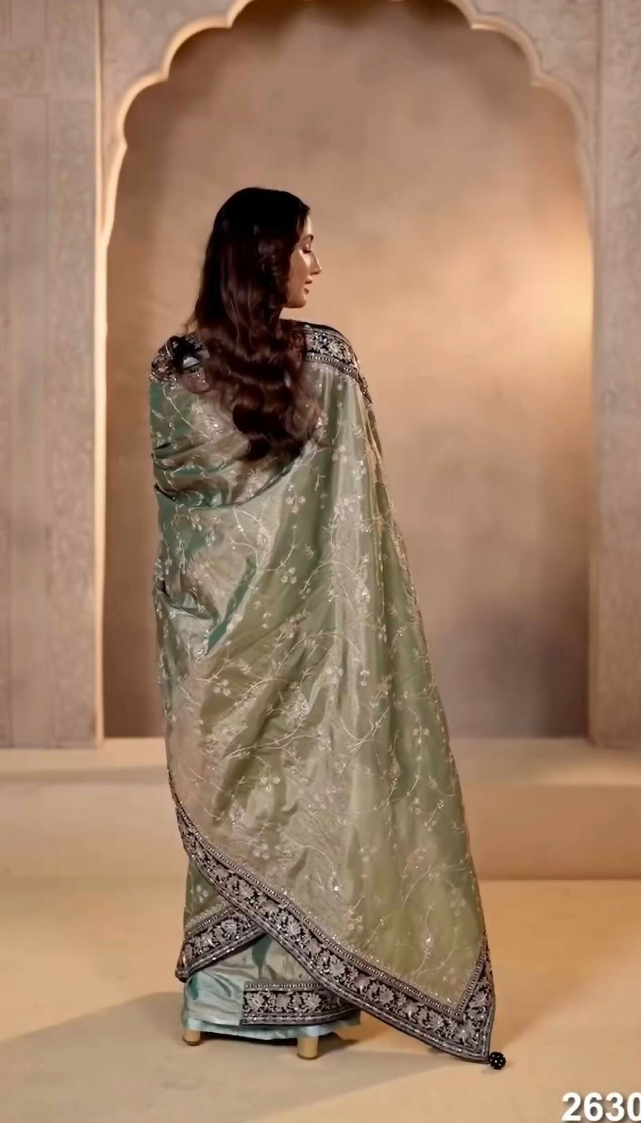Joban Fashion Mehndi Soft Mocha Silk Party Wear Sarees