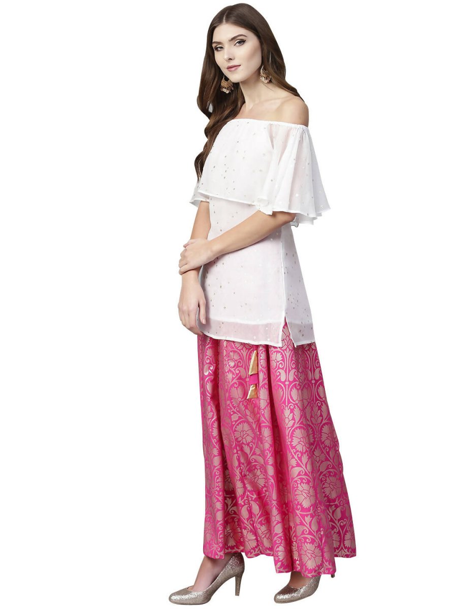 Ahalyaa Women's Traditional Wea Co-ods - White