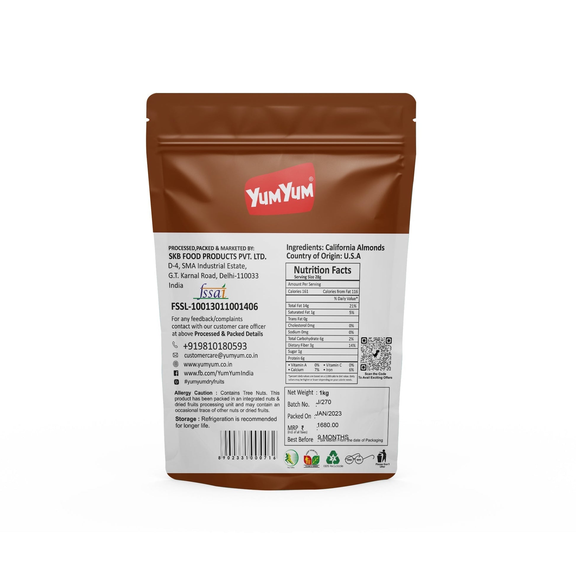 Yum Yum California Almonds Pouch  Grab2Buy Yum Yum Grab2Buy