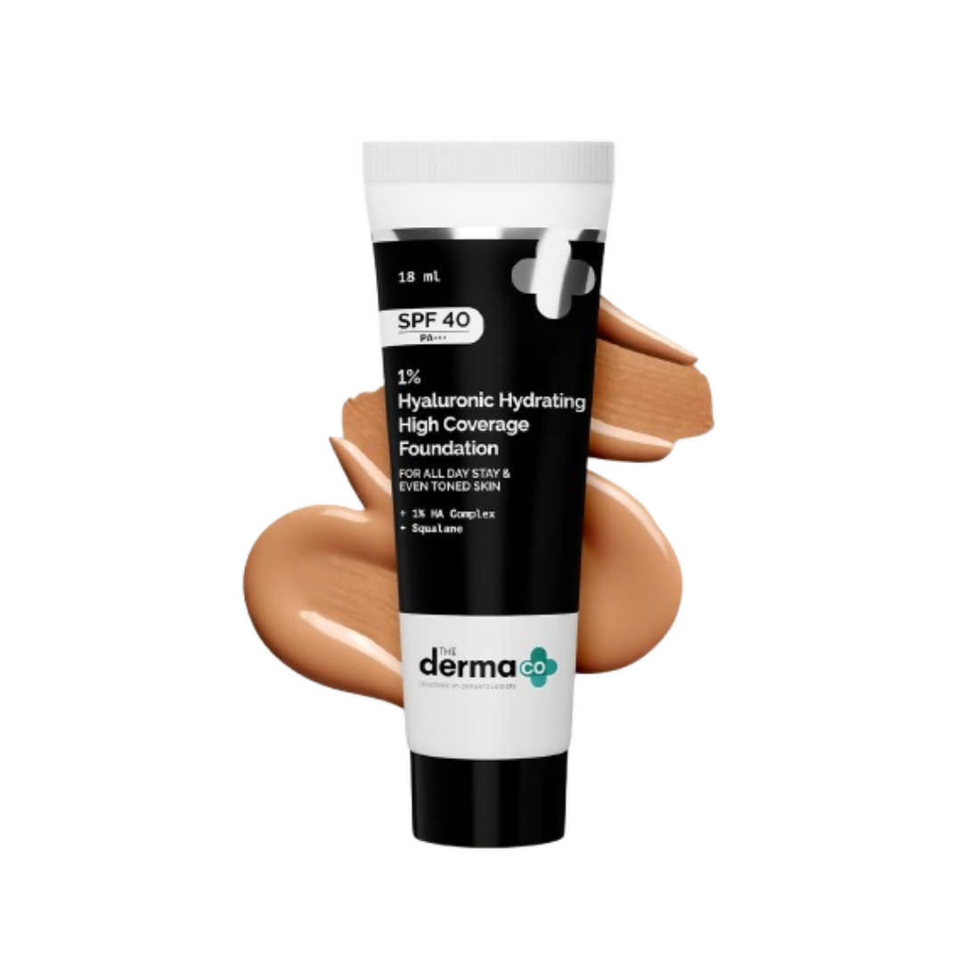 The Derma Co 1% Hyaluronic Hydrating High Coverage Foundation With SPF 40 PA+++ - 06 Beige - Limited Time Offer 
