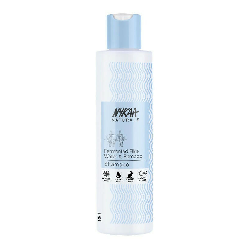 Nykaa Naturals Anti-Frizz Shampoo With Fermented Rice Water, Bamboo & Argan Oil 
