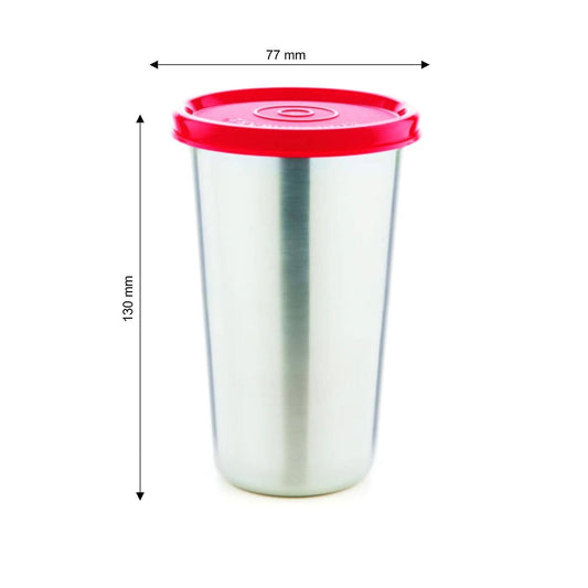 Signoraware Stainless Steel Tumbler with Lid - 370ml - Grab2buy