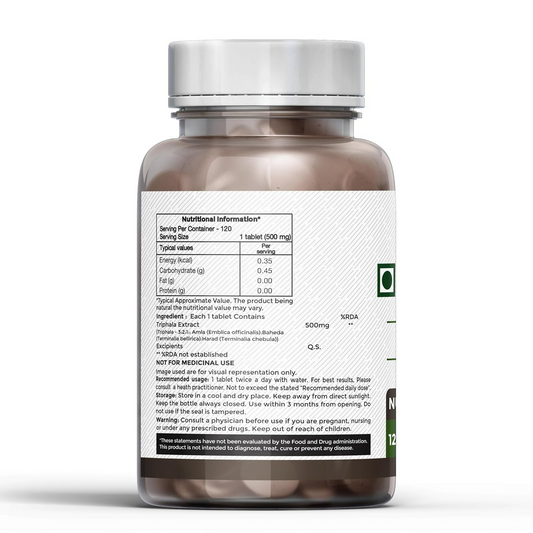Carmel Organics Triphala Extract Tablets 