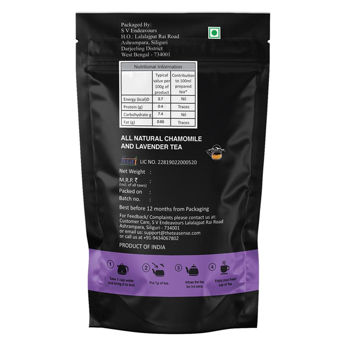 Tea Sense Lavender & Chamomile Tea