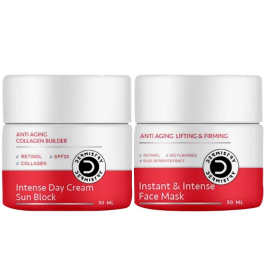 Dermistry Anti Aging Intense Day Cream Sun Block & Instant Intense Face Mask 