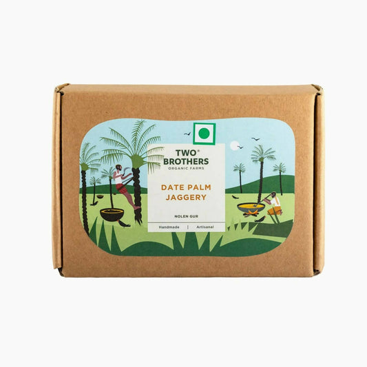 Two Brothers Organic Farms Date Palm Jaggery Solid, Pure Date Palm Sap - Grab2buy