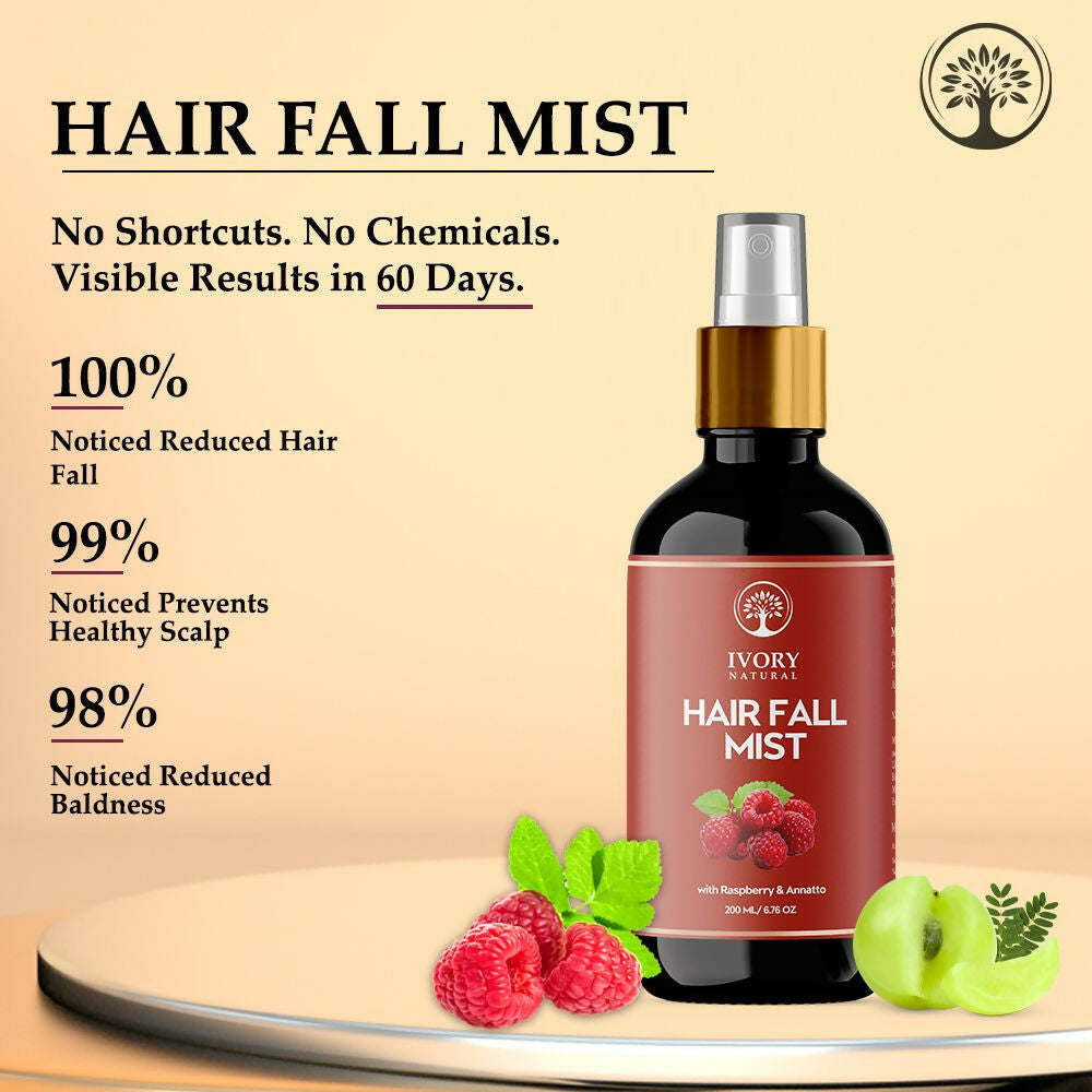 Ivory Natural Hair Fall Mist - Moisturize, And Rejuvenate For Thicker Hair For Both Men And Women | Swadesiicart