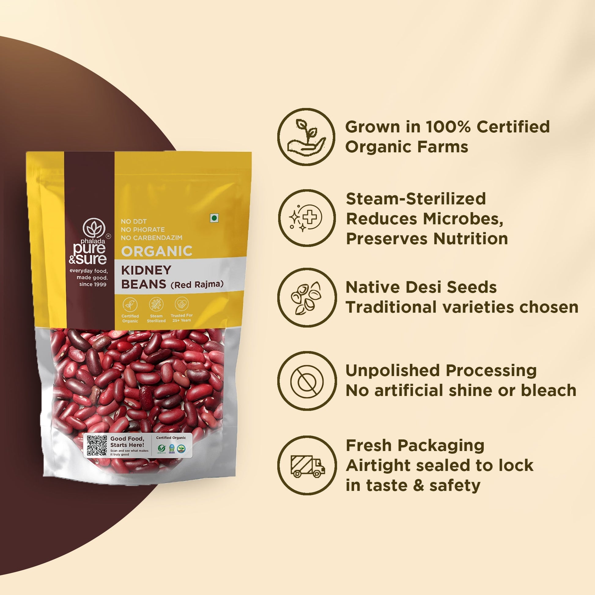 Pure & Sure Organic Kidney Beans / Rajma