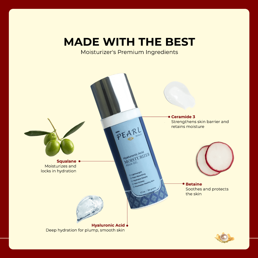 ARM Pearl Beauty Hyaluronic Acid Moisturizer Aqua Gel  Grab2Buy ARM Pearl Beauty Grab2Buy