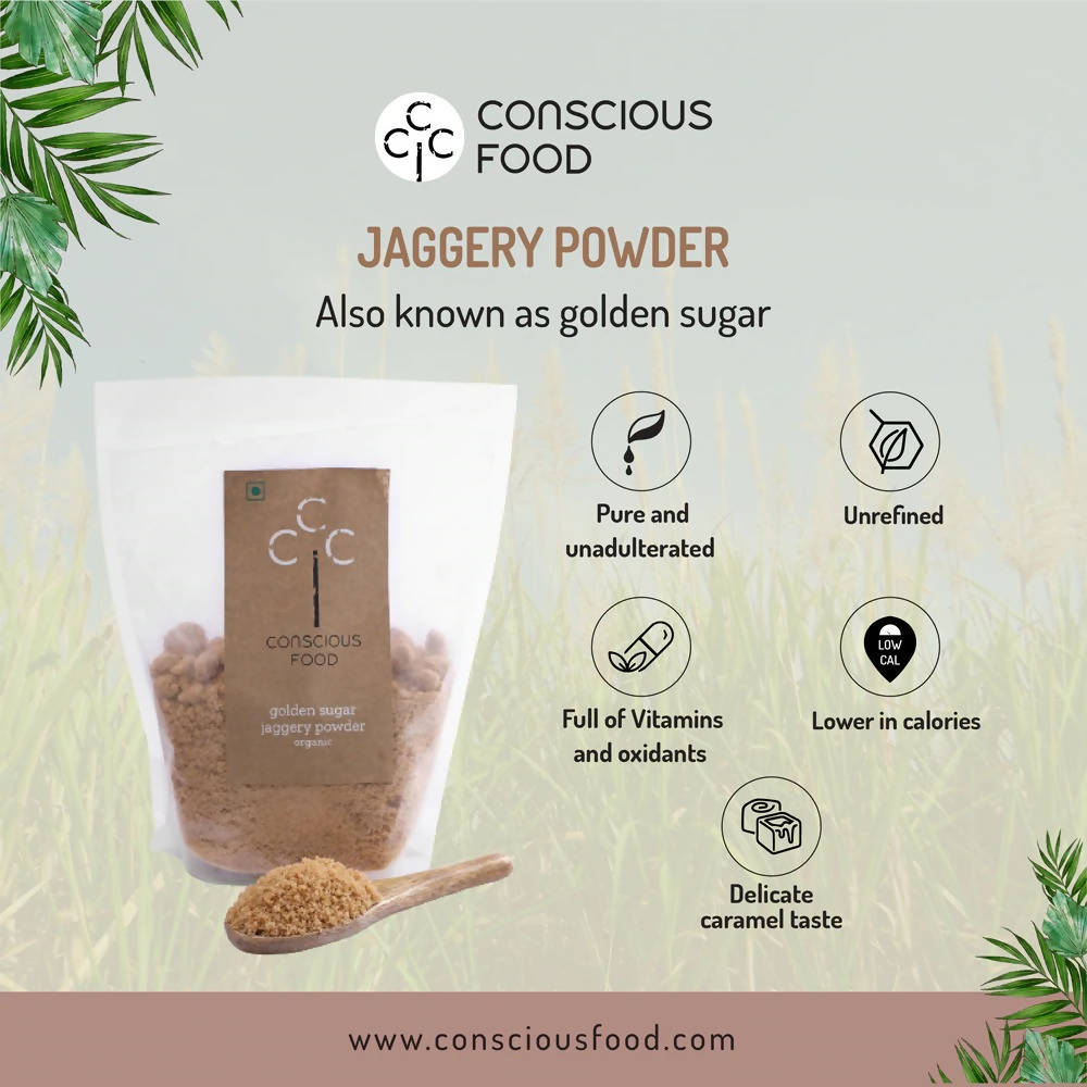 Conscious Food Organic Golden Sugar (Jaggery Powder) 