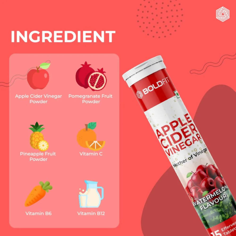 Boldfit Apple Cider Vinegar Effervescent Tablets 