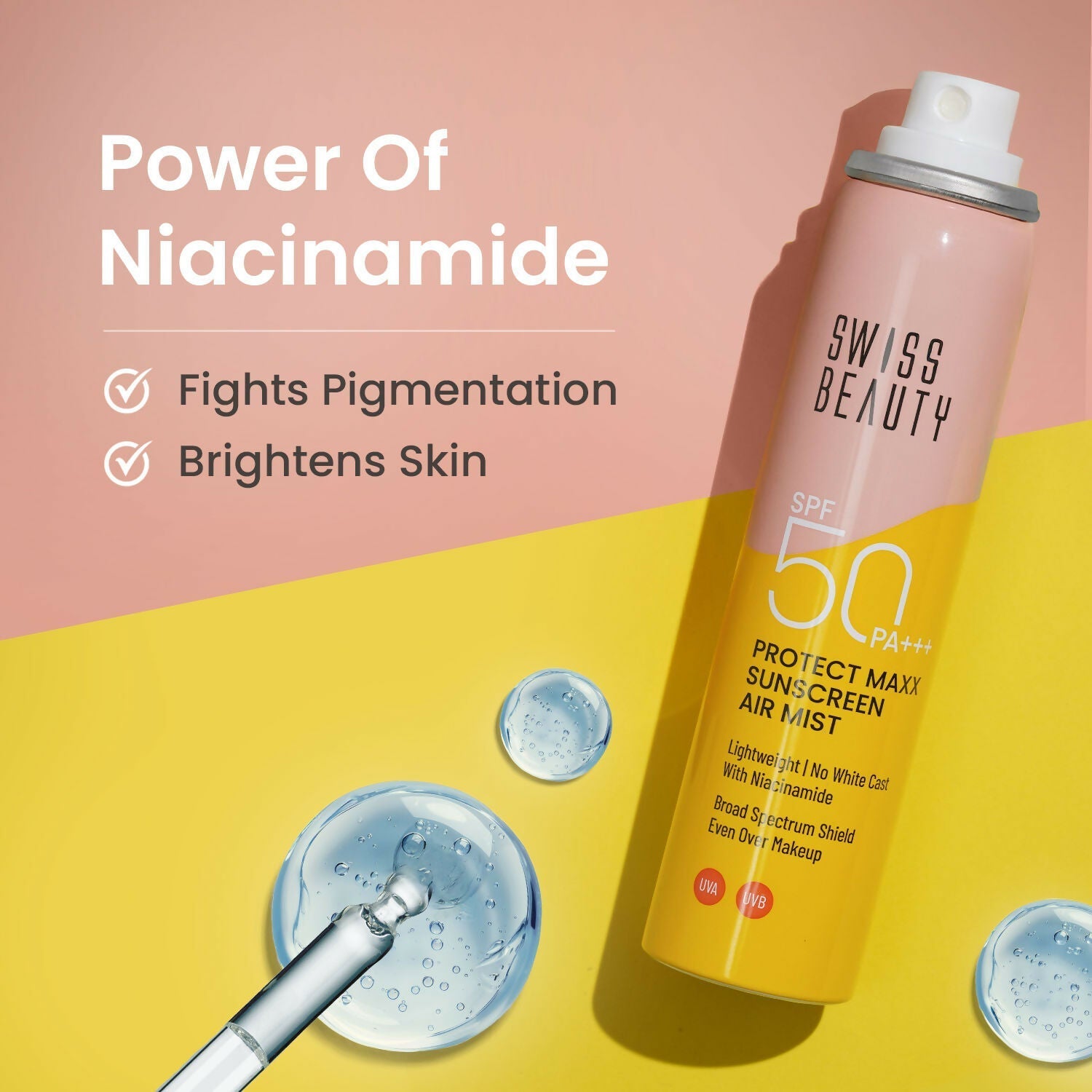 Swiss Beauty Protect Maxx Sunscreen Air Mist With SPF 50 PA+++ 