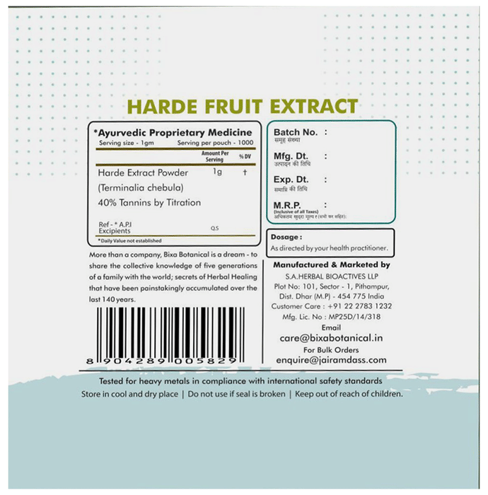 Bixa Botanical Harda Fruit Extract Powder 