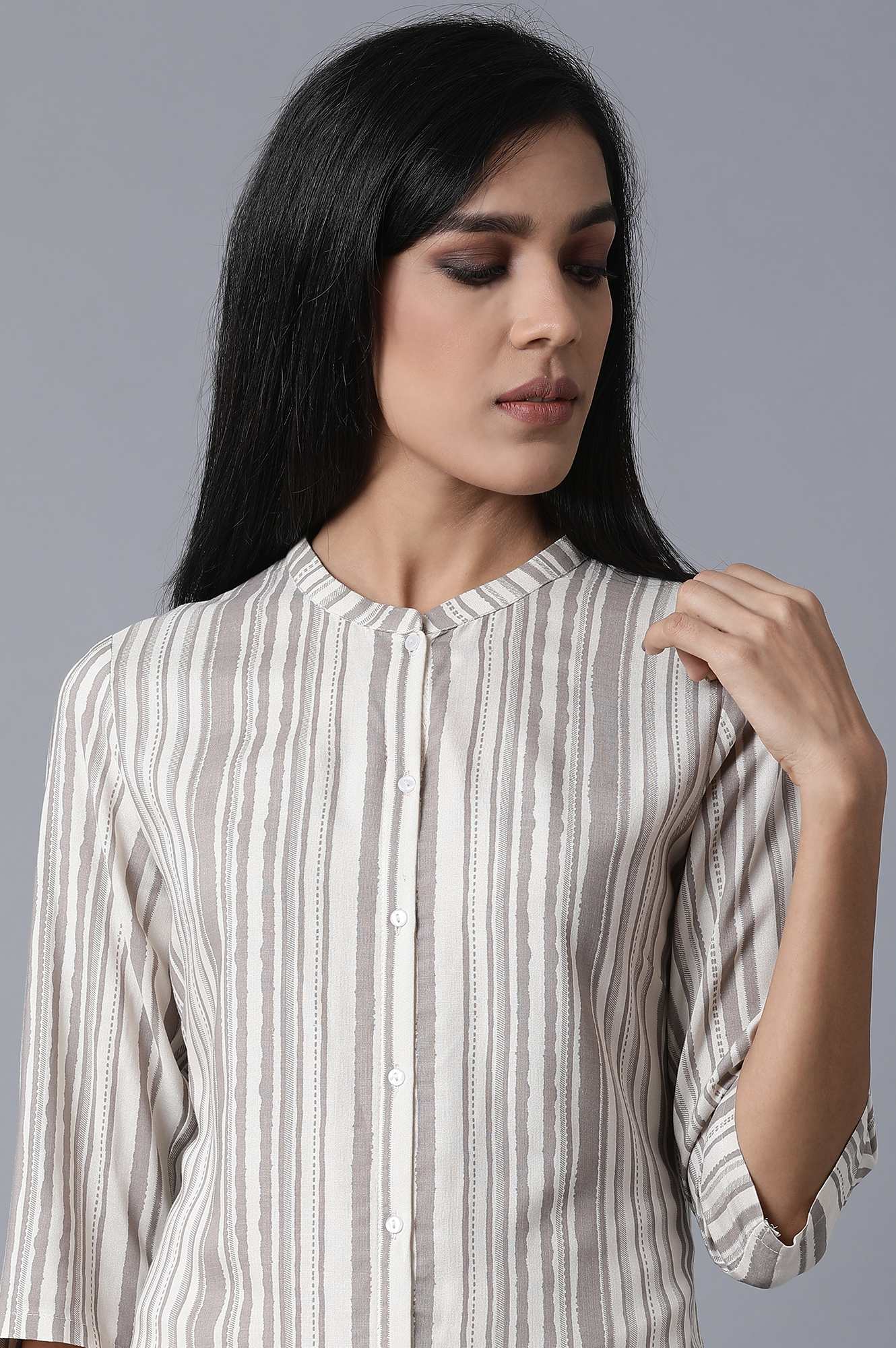 W for Woman Ecru Straight Kurta