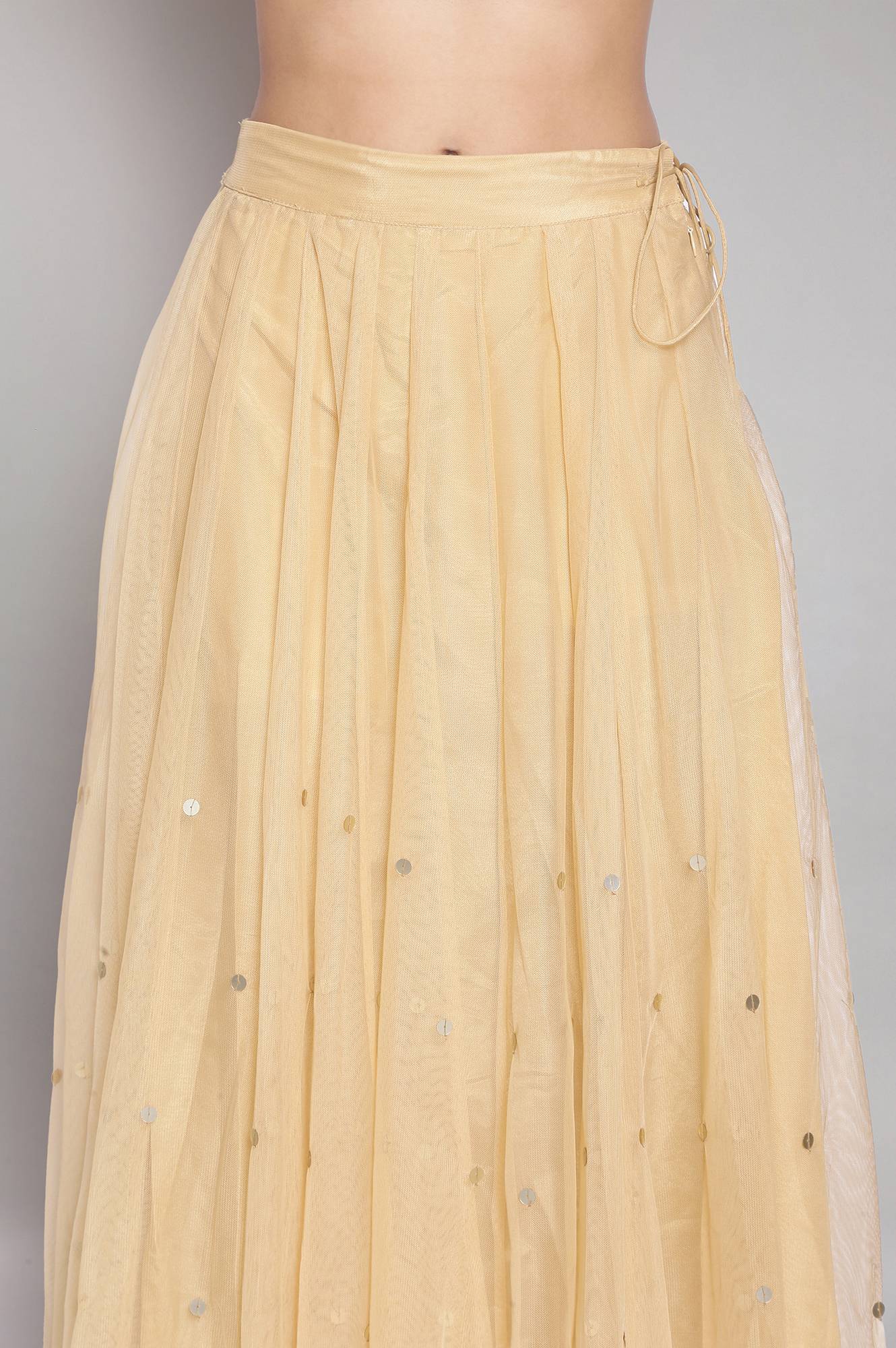 W for Woman Gold Gathered Skirt