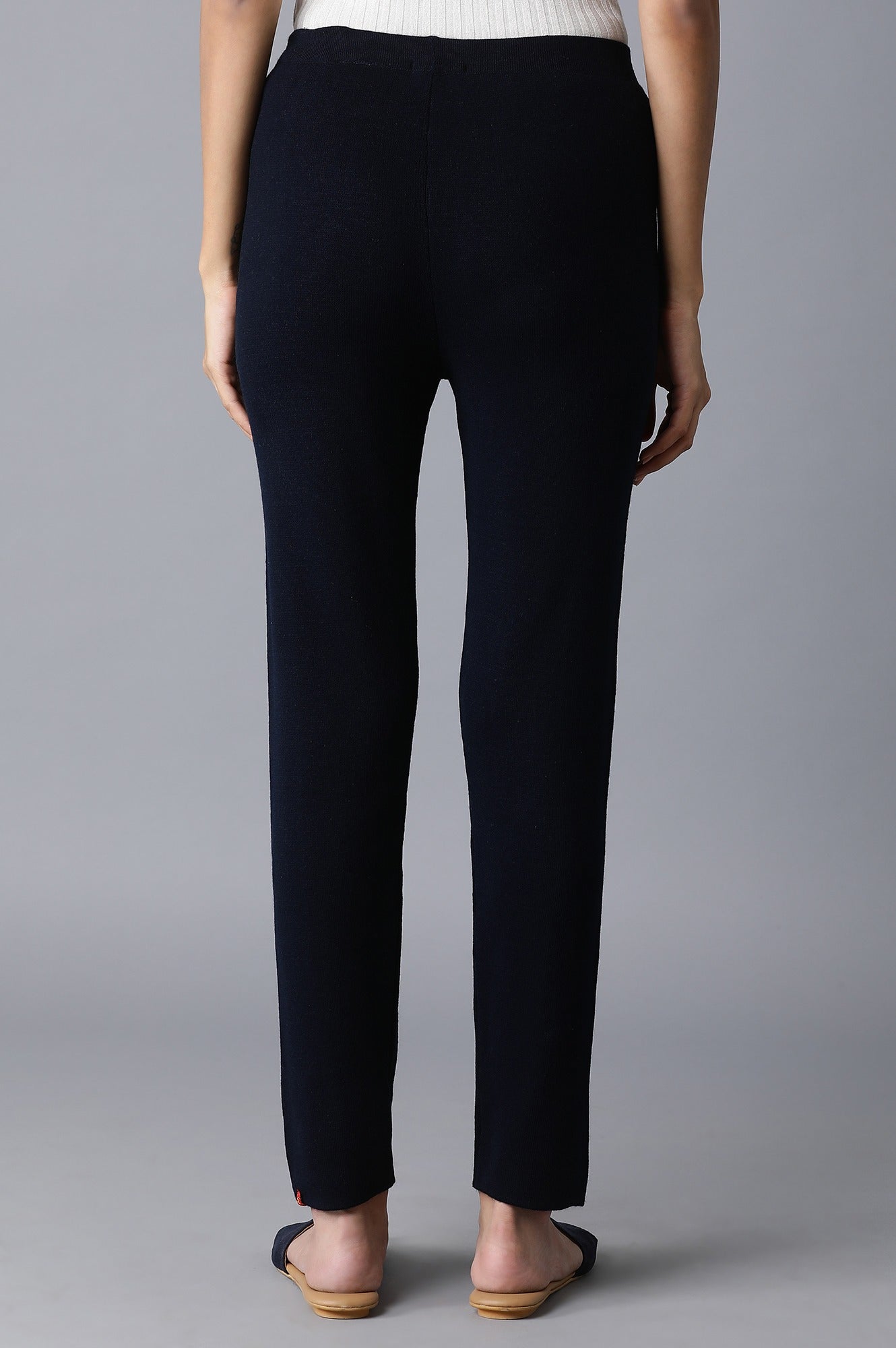 W for Woman Navy Blue Basic Leggings