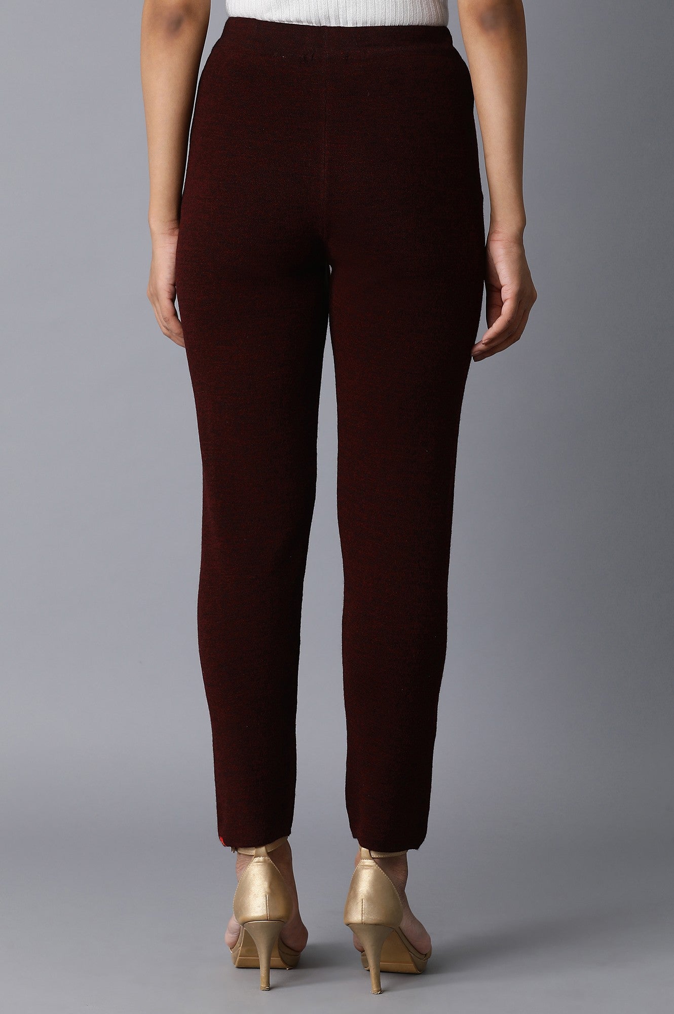 W for Woman Dark Red Basic Leggings