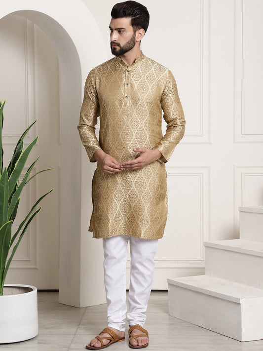 Sojanya Ethnic Motifs Woven Design Regular Kurta With Churidar 
