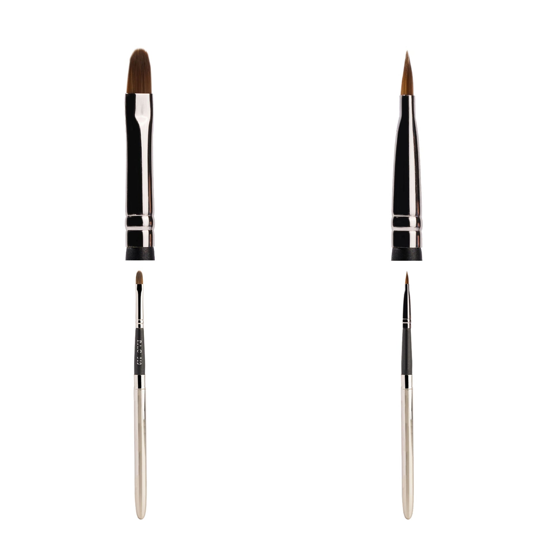 PAC Studio Lip Brush 319 - Tapered Lip Brush Stainless Steel Handle Turns into a Cap, Ideal for Lip Shaping