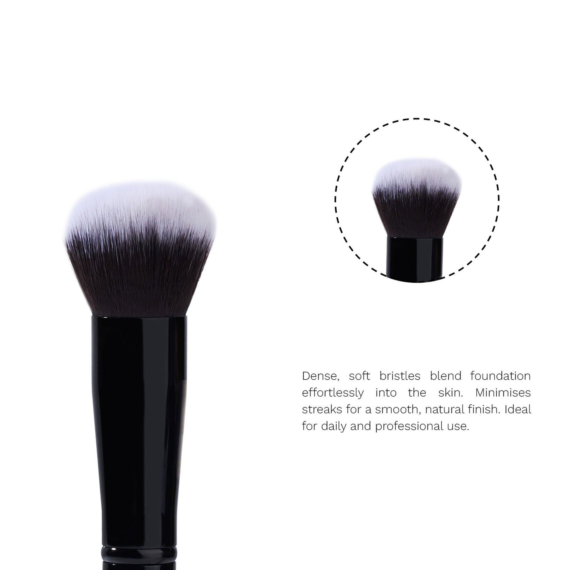 PAC Studio Foundation Blending Brush 231 - Round Shape, Dense Soft Synthetic Bristles for Easy Blending
