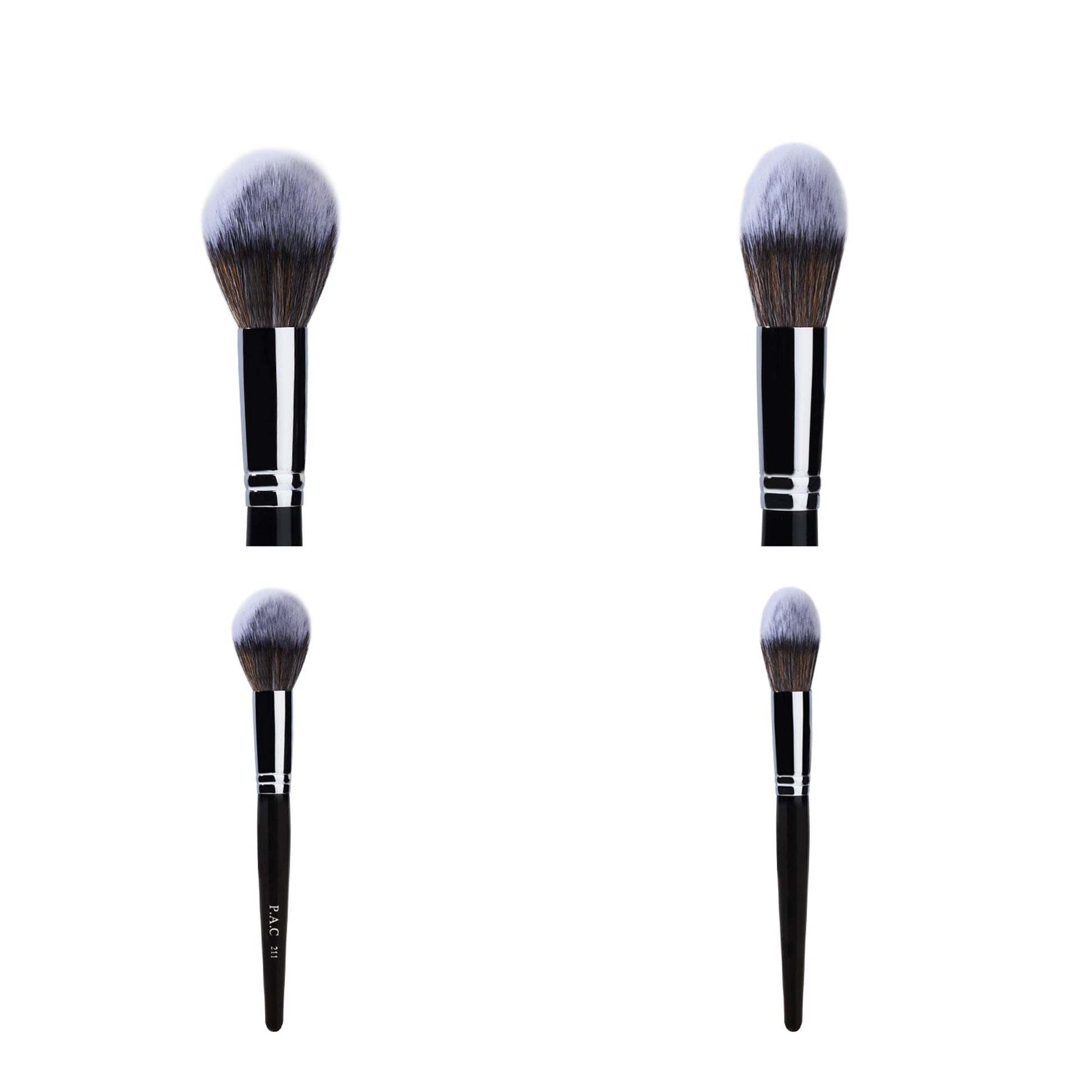 PAC Studio Powder Brush 211 - Fluffy Tapered Multi-Functional Brush for Loose Powder Compact Blush Bronzer