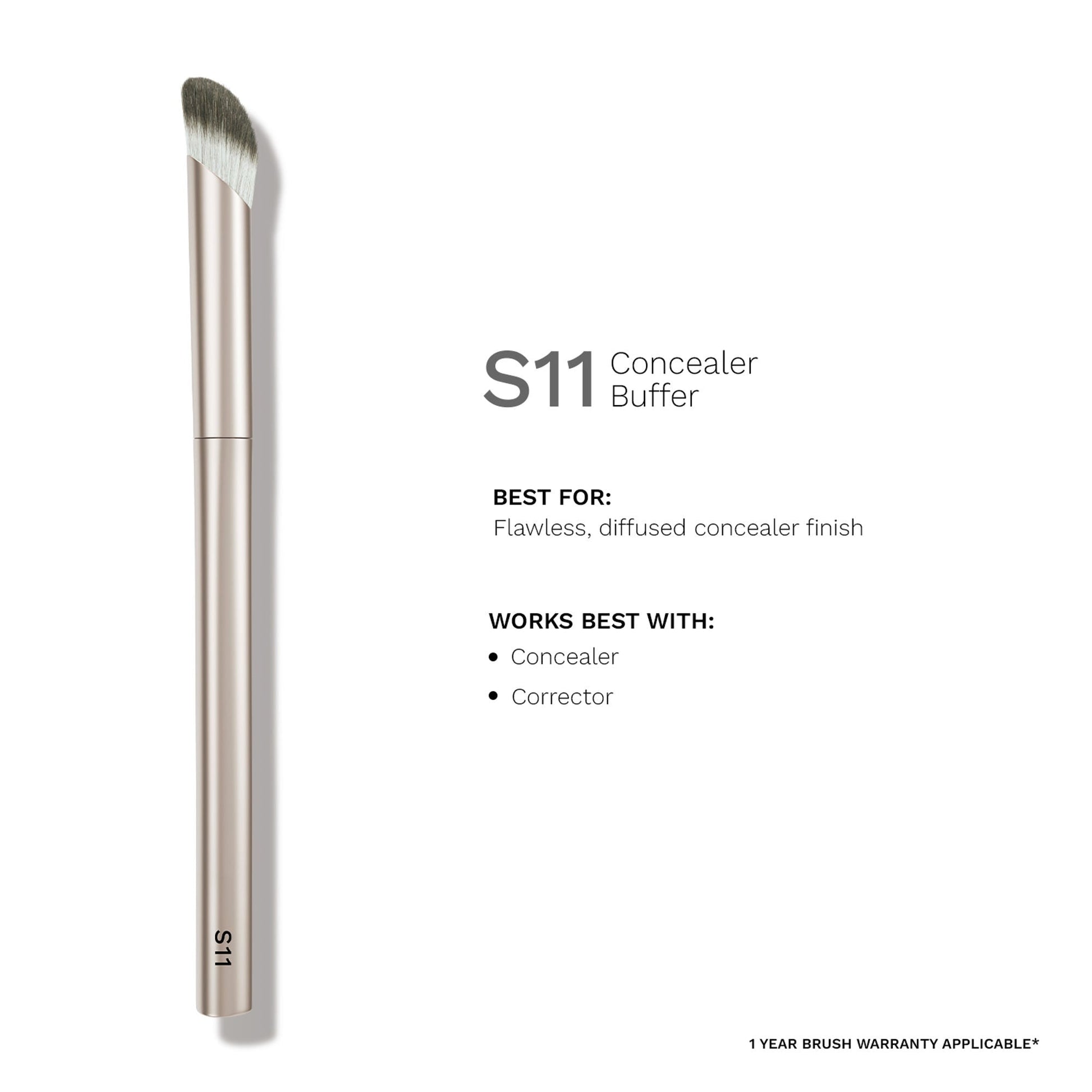 PAC Studio S11 Concealer Buffer - Densely Packed Bristles for Spot Concealing, High Precision Blending