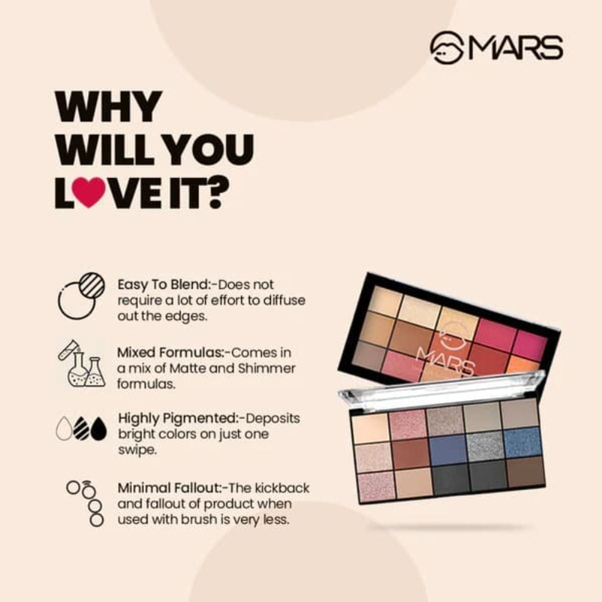 MARS Cosmetics Fantasy 15 Eyeshadow Palette - 2 