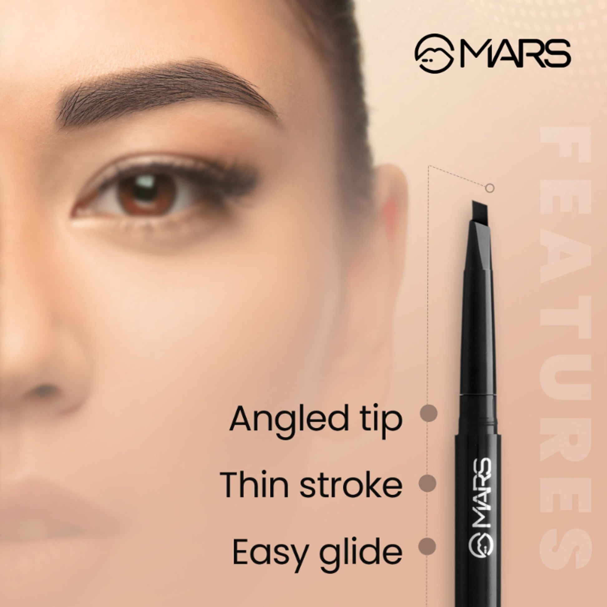 MARS Cosmetics Micro Precision Brow Pencil - Black 