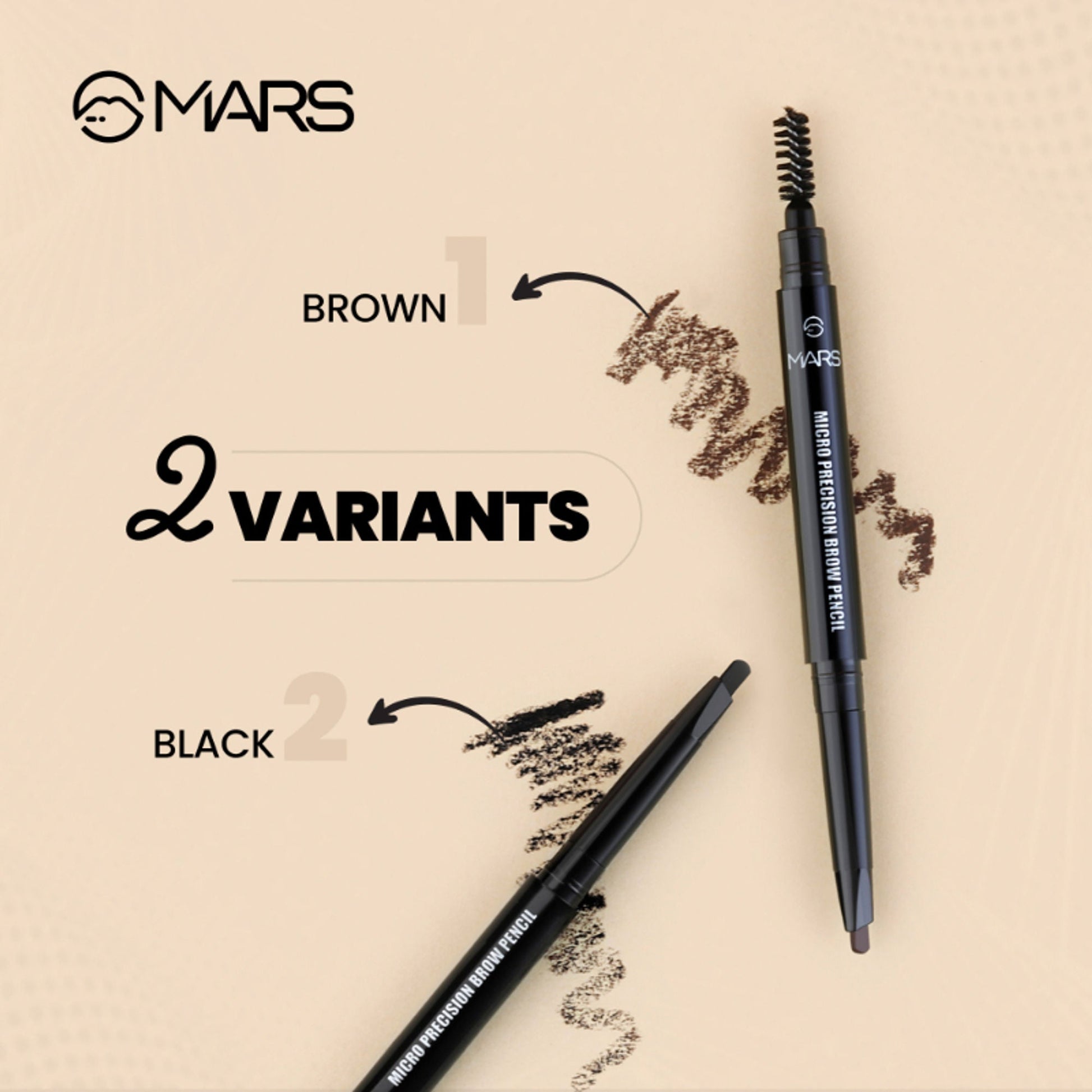 MARS Cosmetics Micro Precision Brow Pencil - Black 