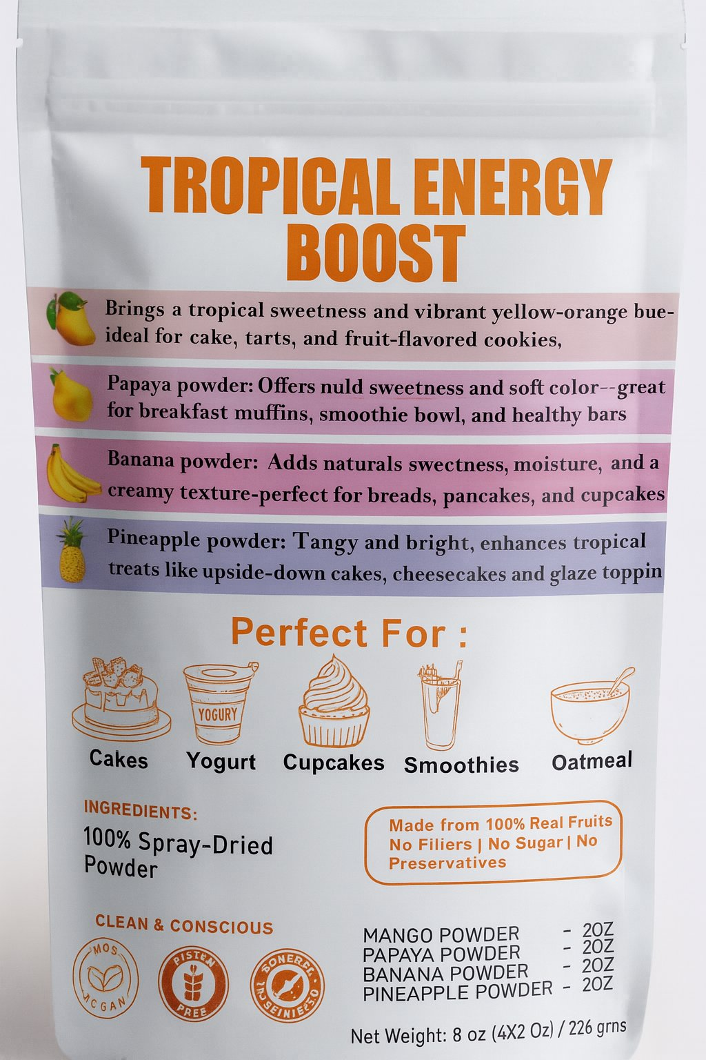 Confect Tropical Energy Boost | Fruit Powder Combo