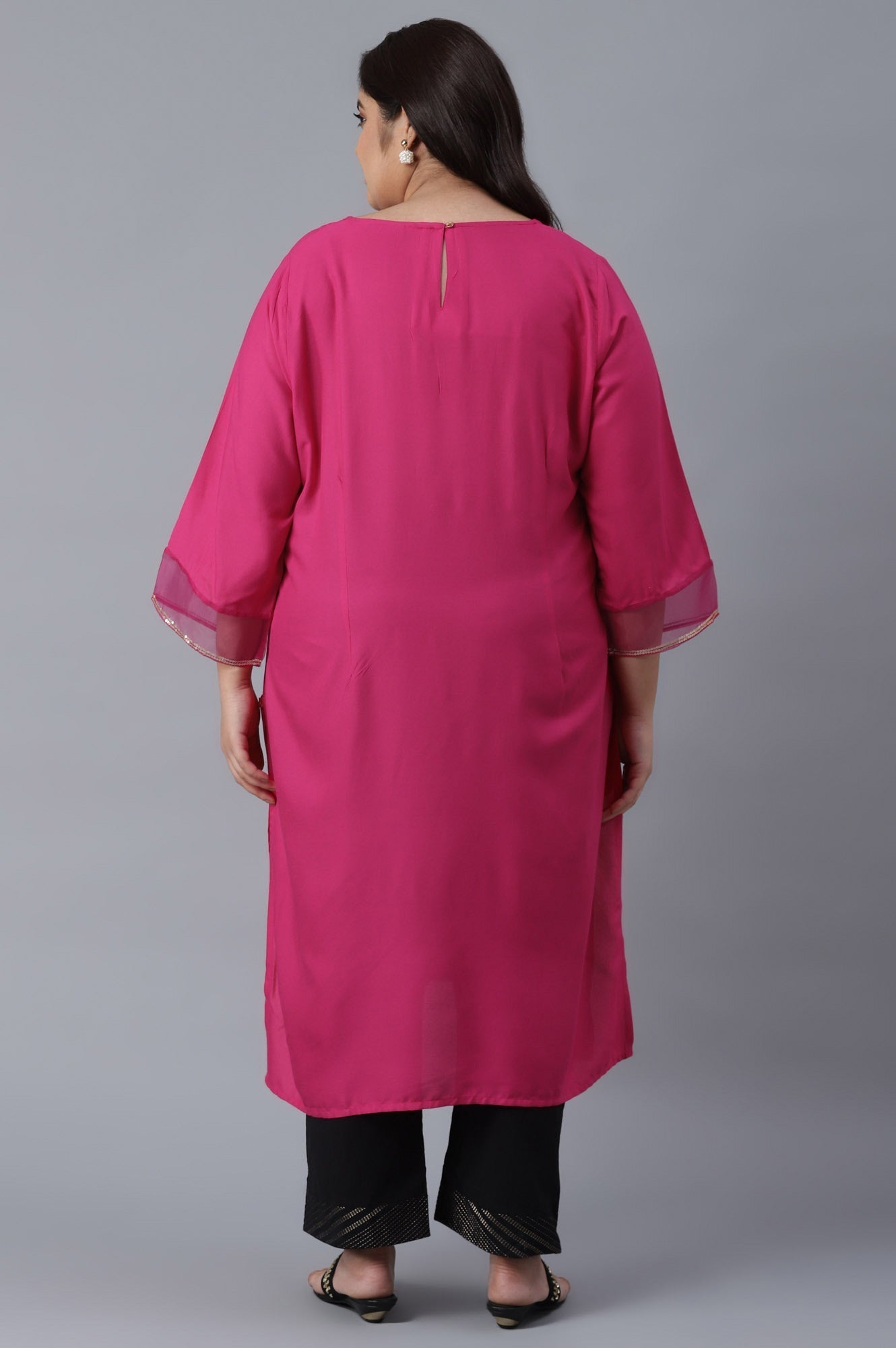 W for Woman Magenta Festive kurta