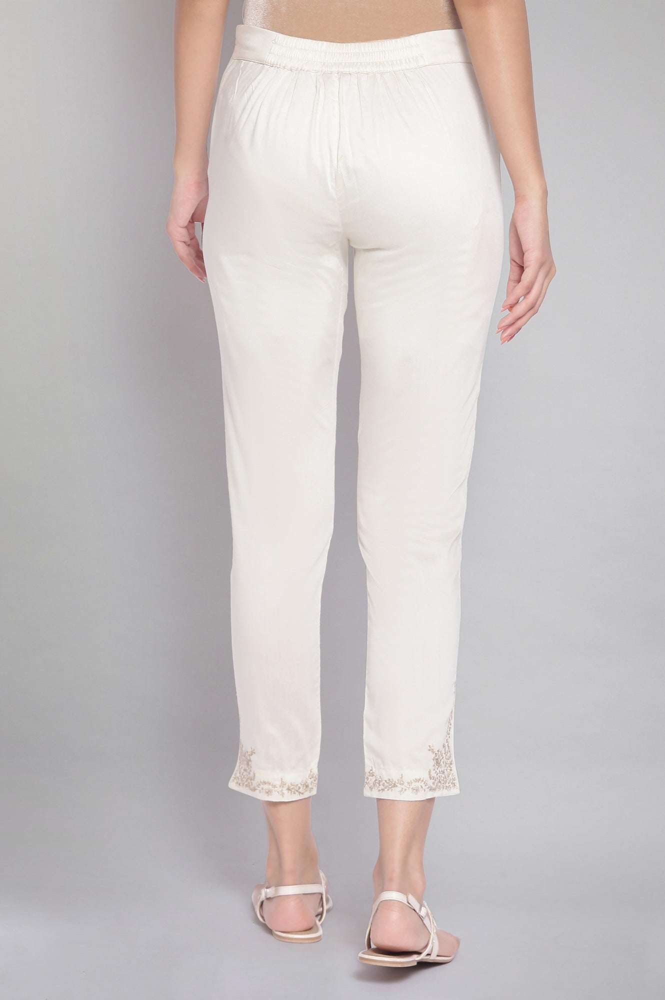 W for Woman Ecru Slim Pants
