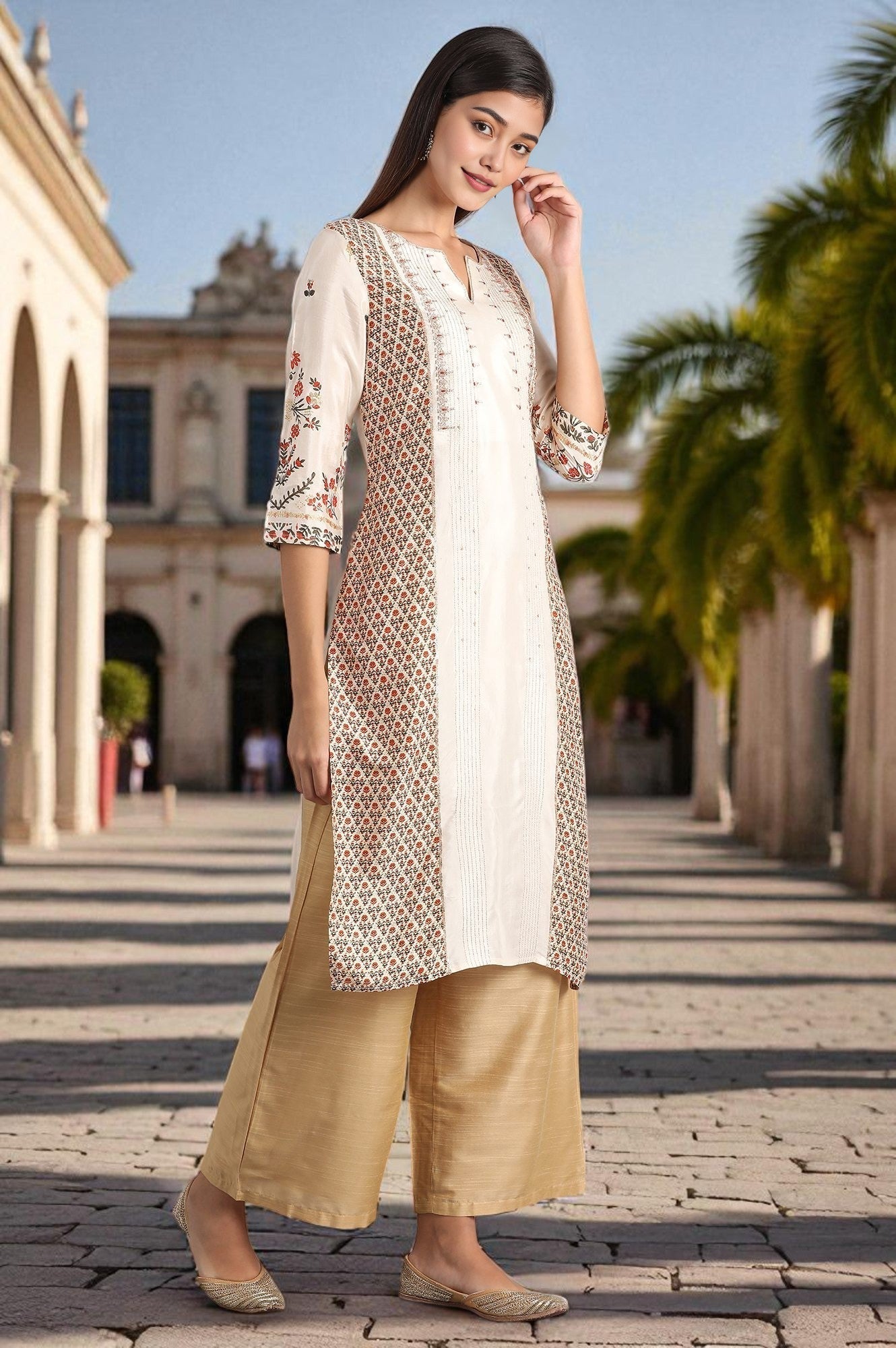 W for Woman Gold Parallel Pants