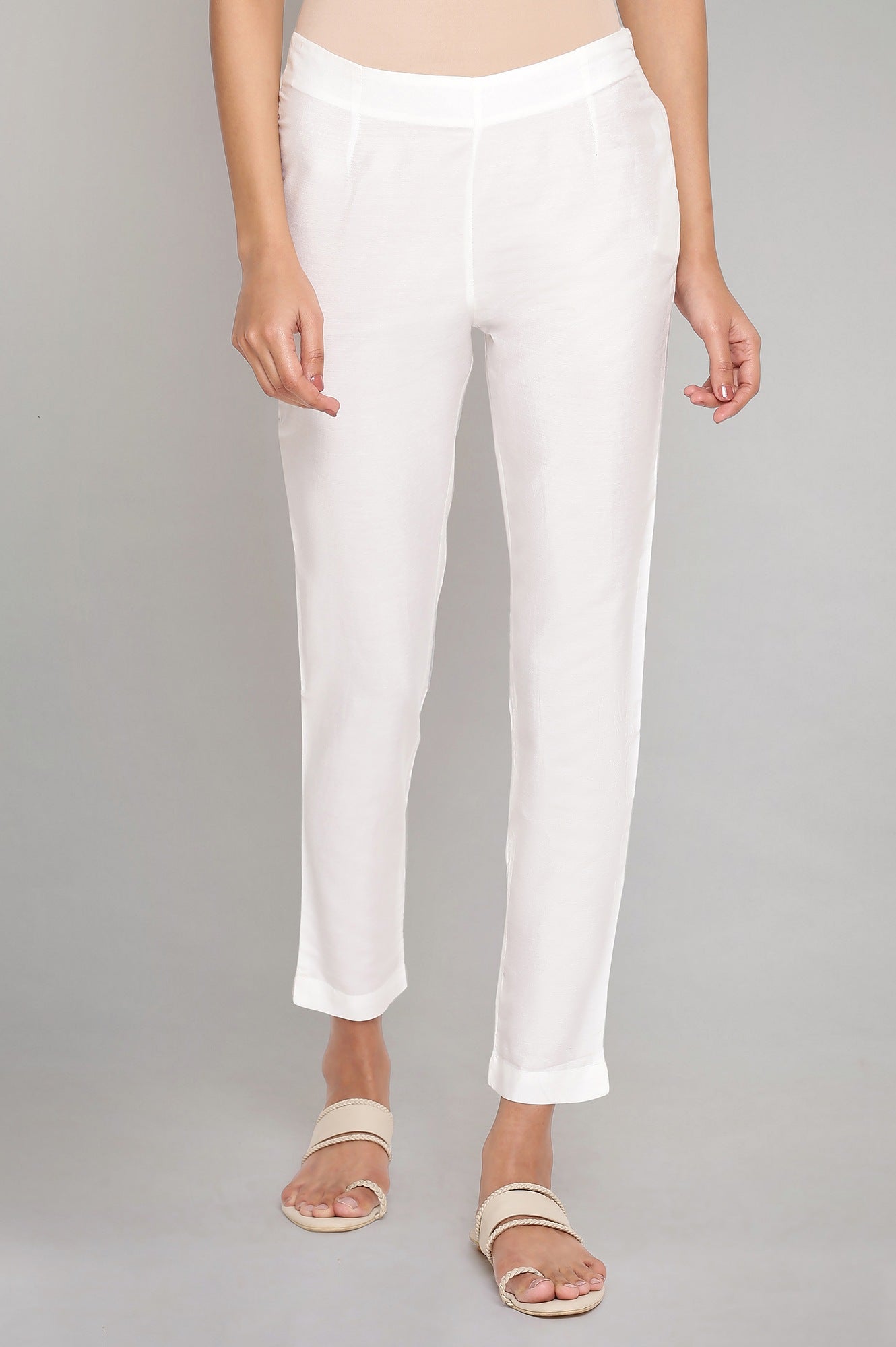 W for Woman Ecru Slim Pants