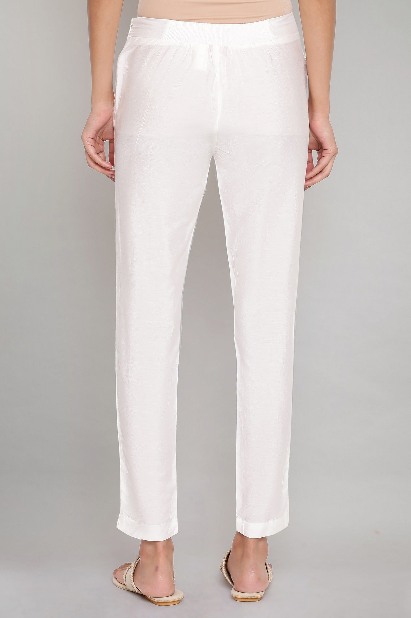 W for Woman Ecru Slim Pants