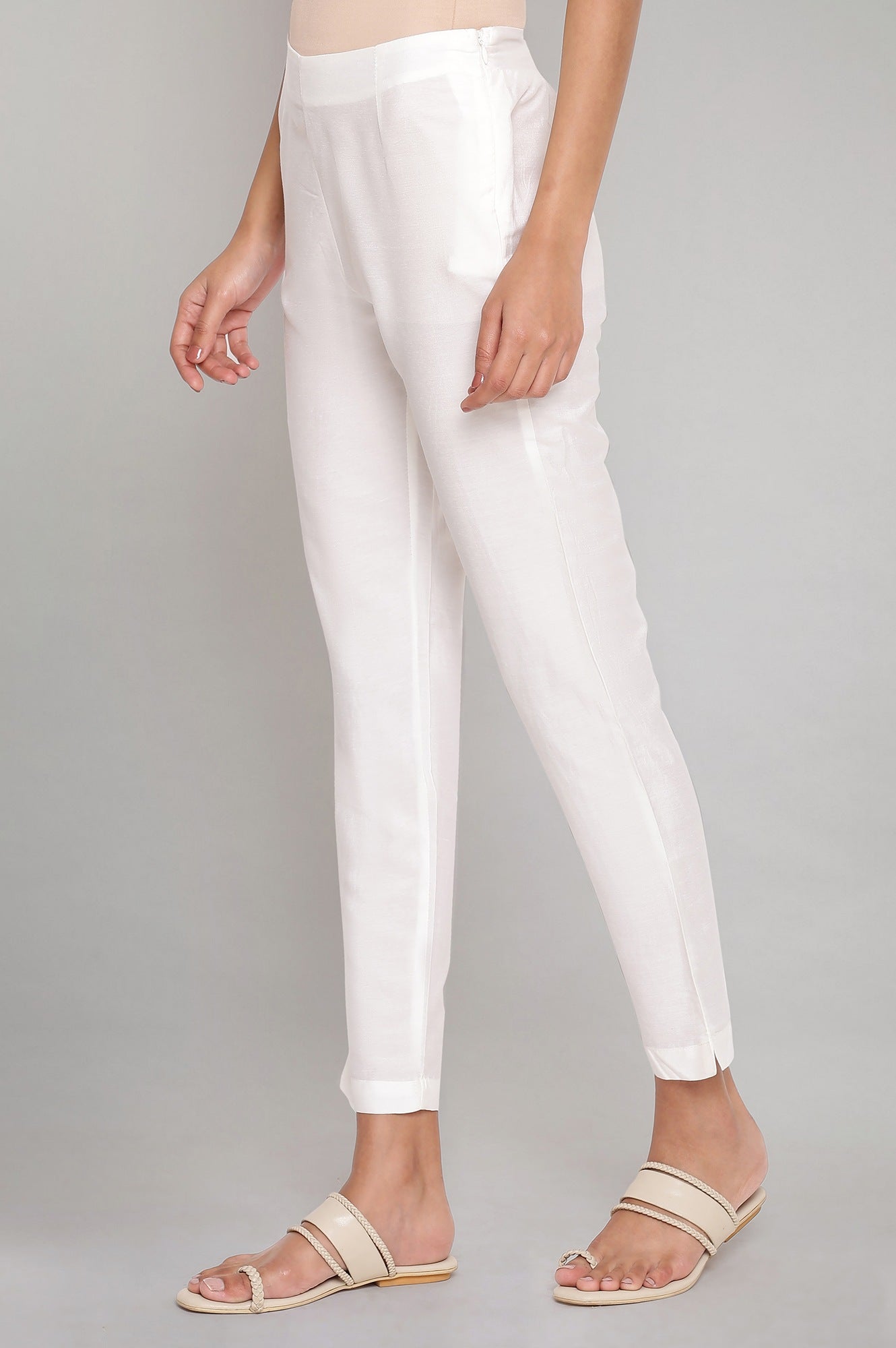 W for Woman Ecru Slim Pants