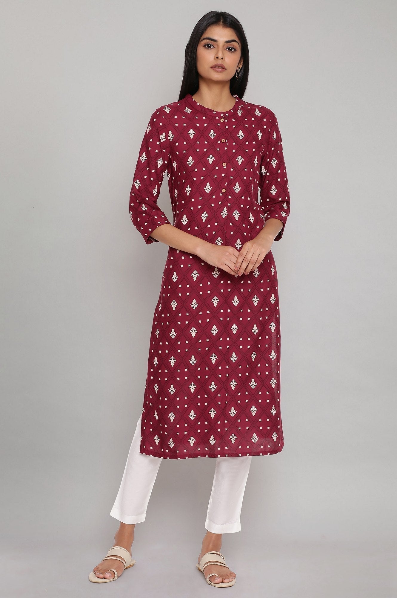 W for Woman Ecru Slim Pants