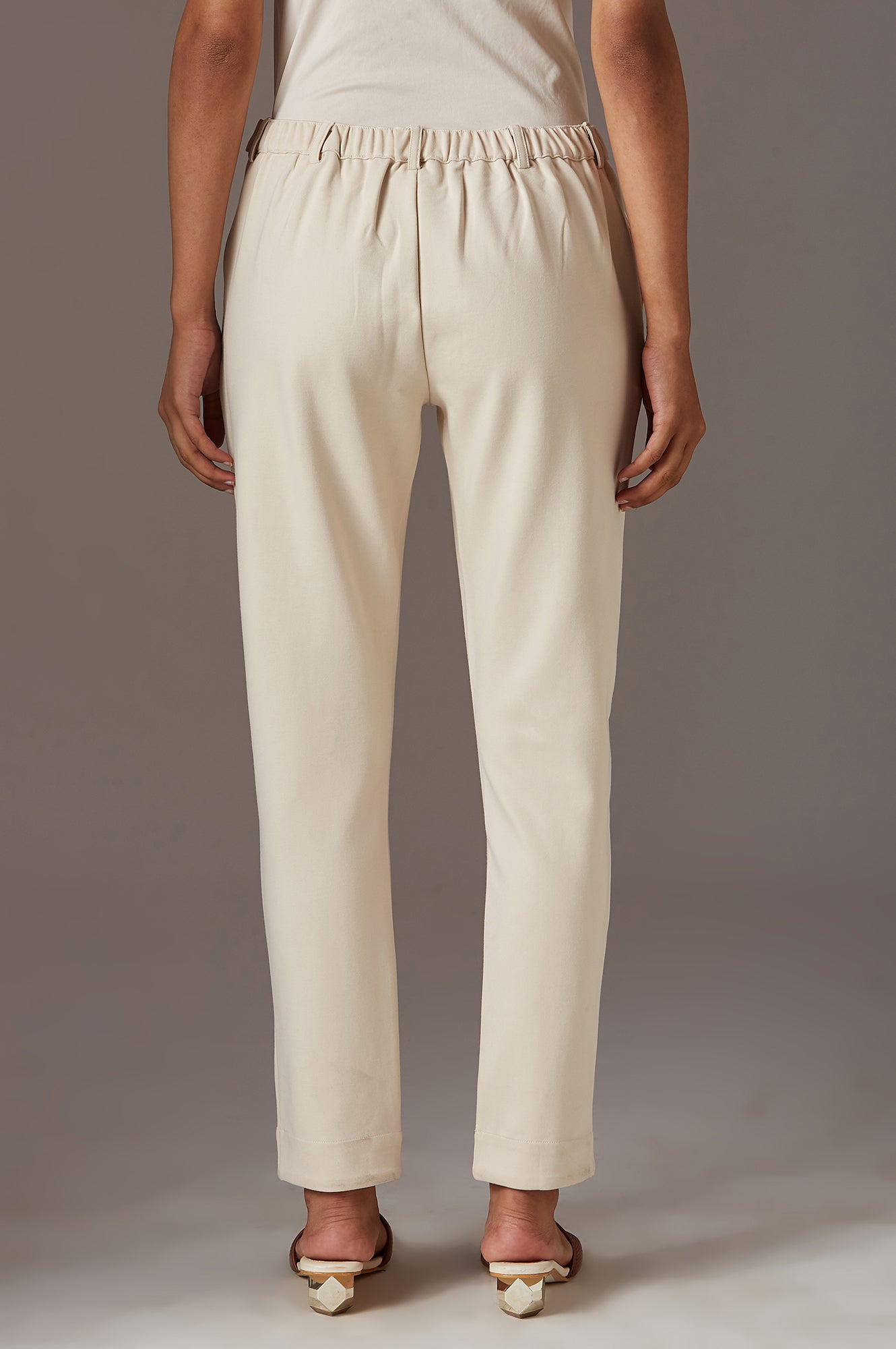 W for Woman Beige Slim Pants