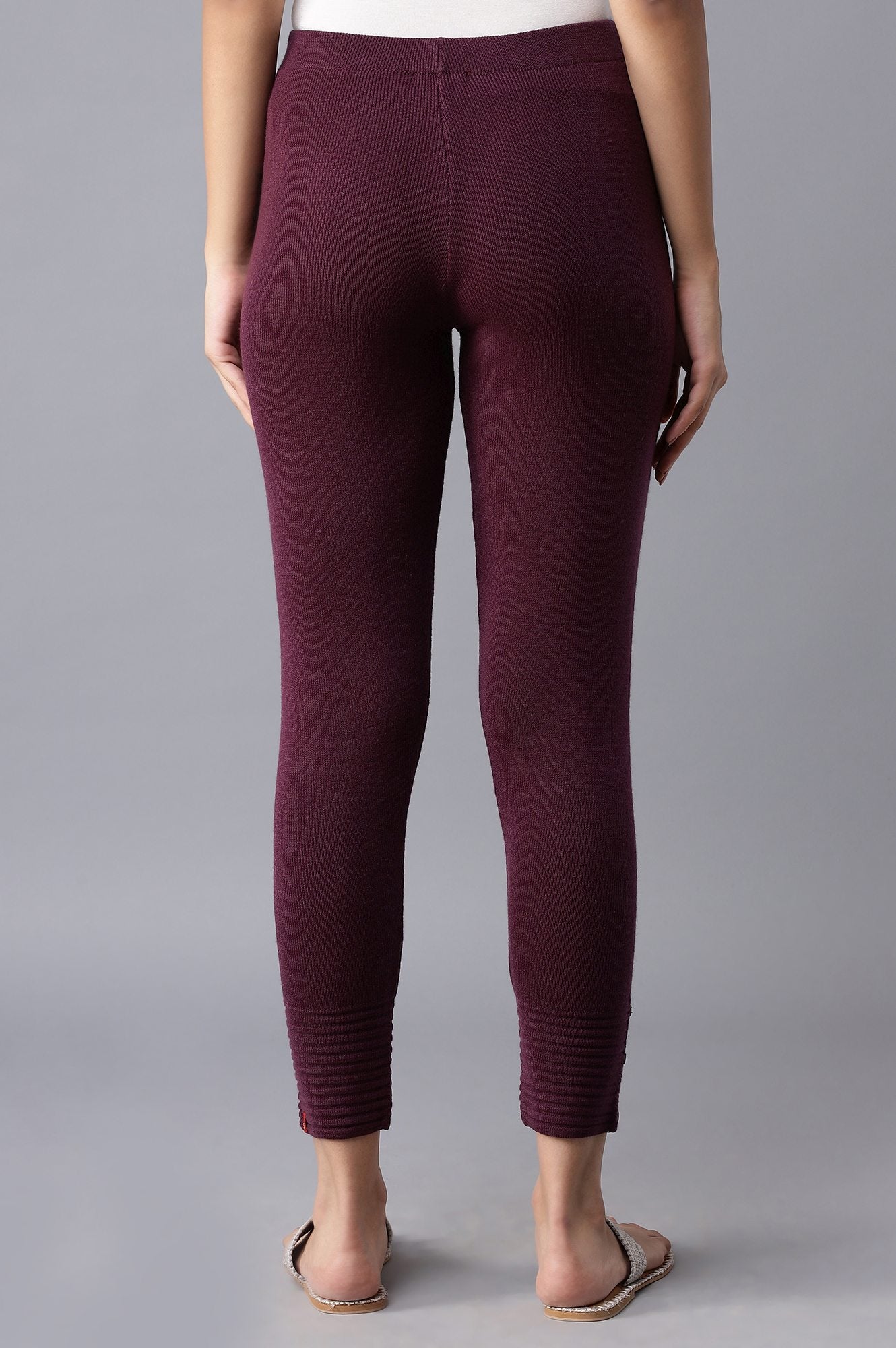 W for Woman Purple Pleated Tights