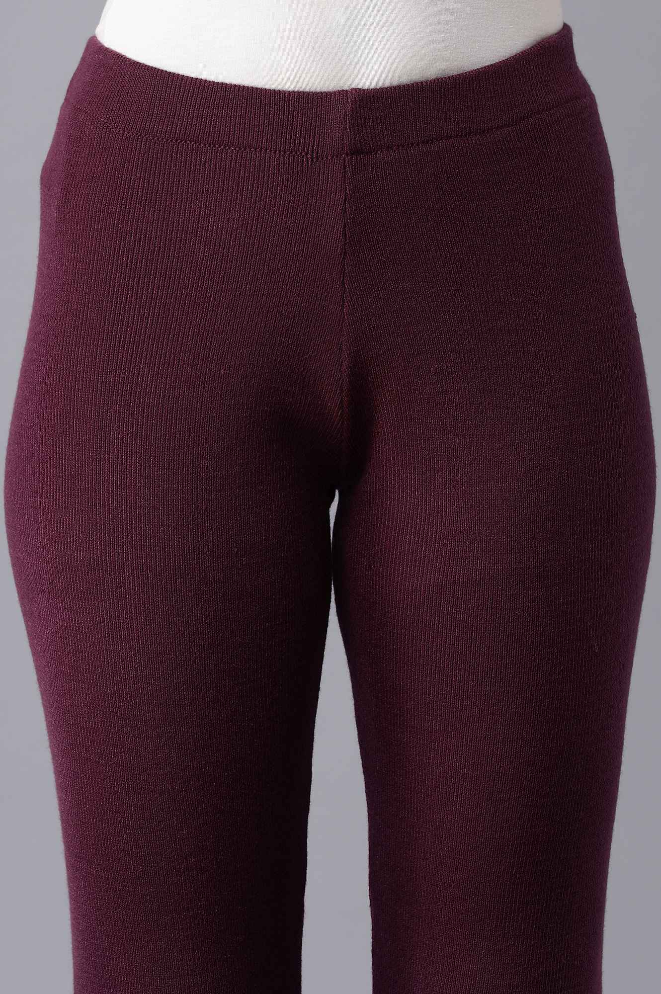 W for Woman Purple Pleated Tights