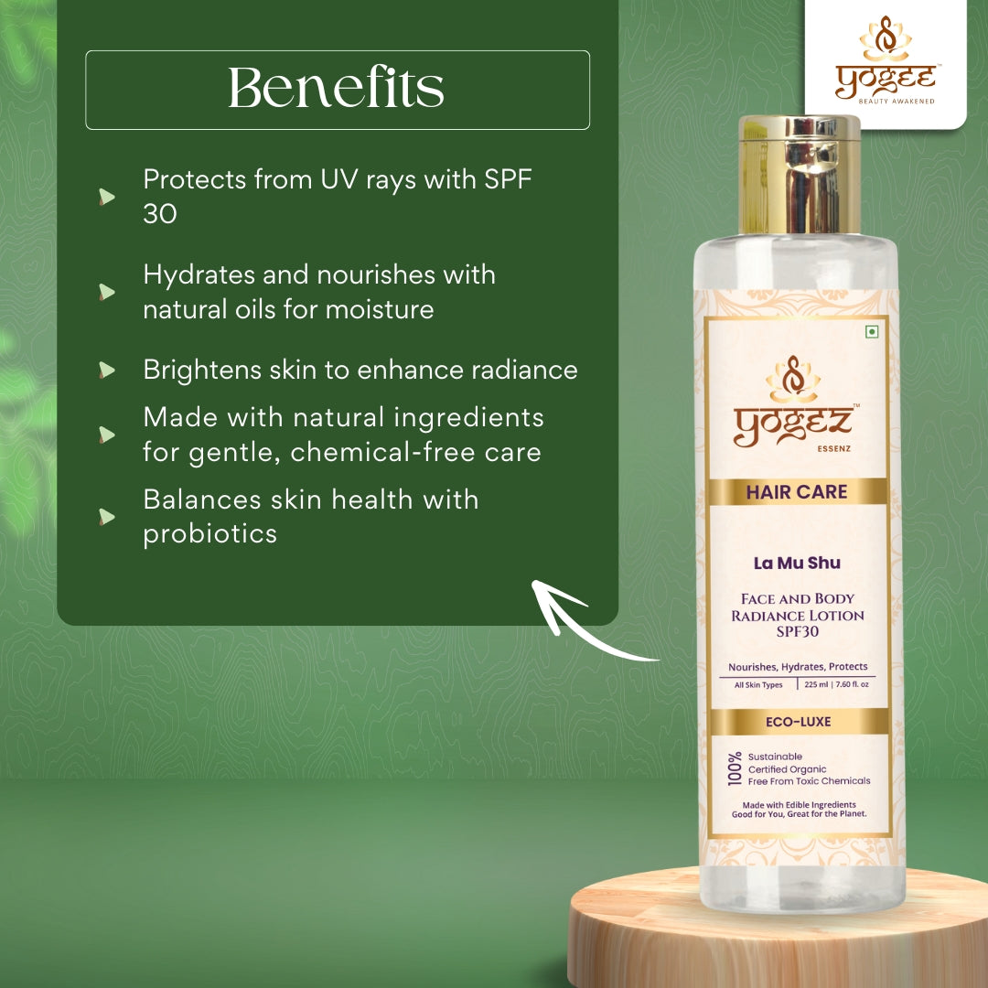 Yogez La Mu Shu Face and Body Radiance Lotion SPF30  Grab2Buy Yogez Grab2Buy
