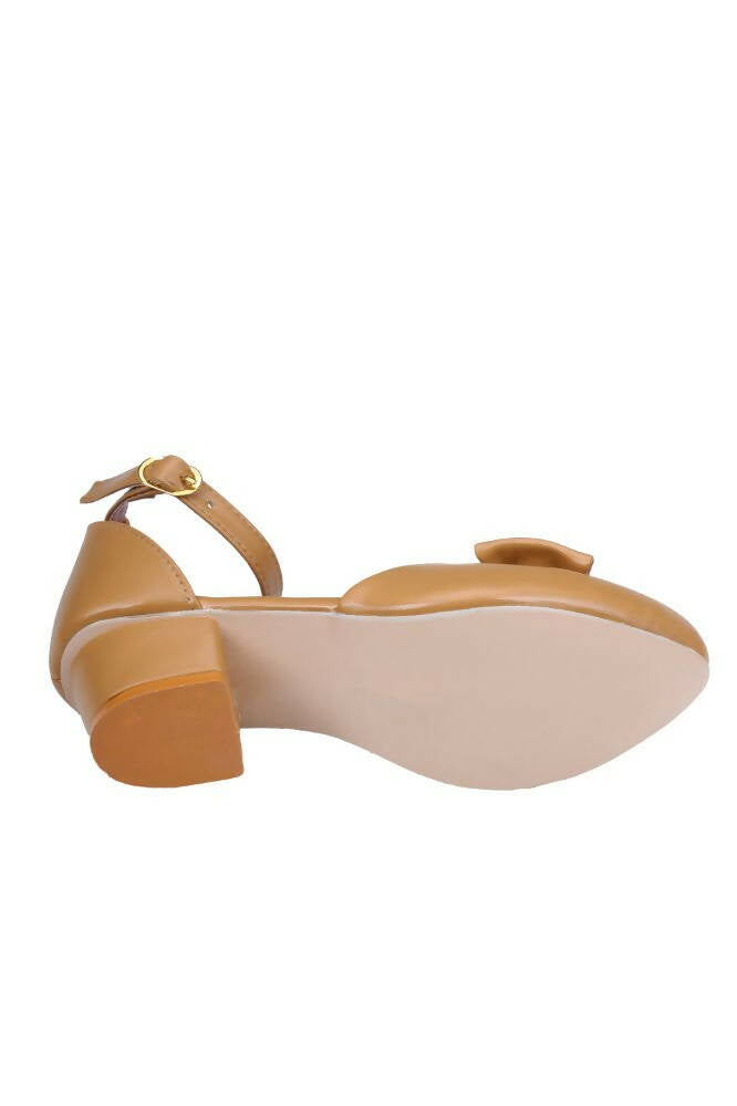 Tiny Bugs Girls Bow Embellished Ballerinas - Tan  Grab2Buy Tiny Bugs Grab2Buy