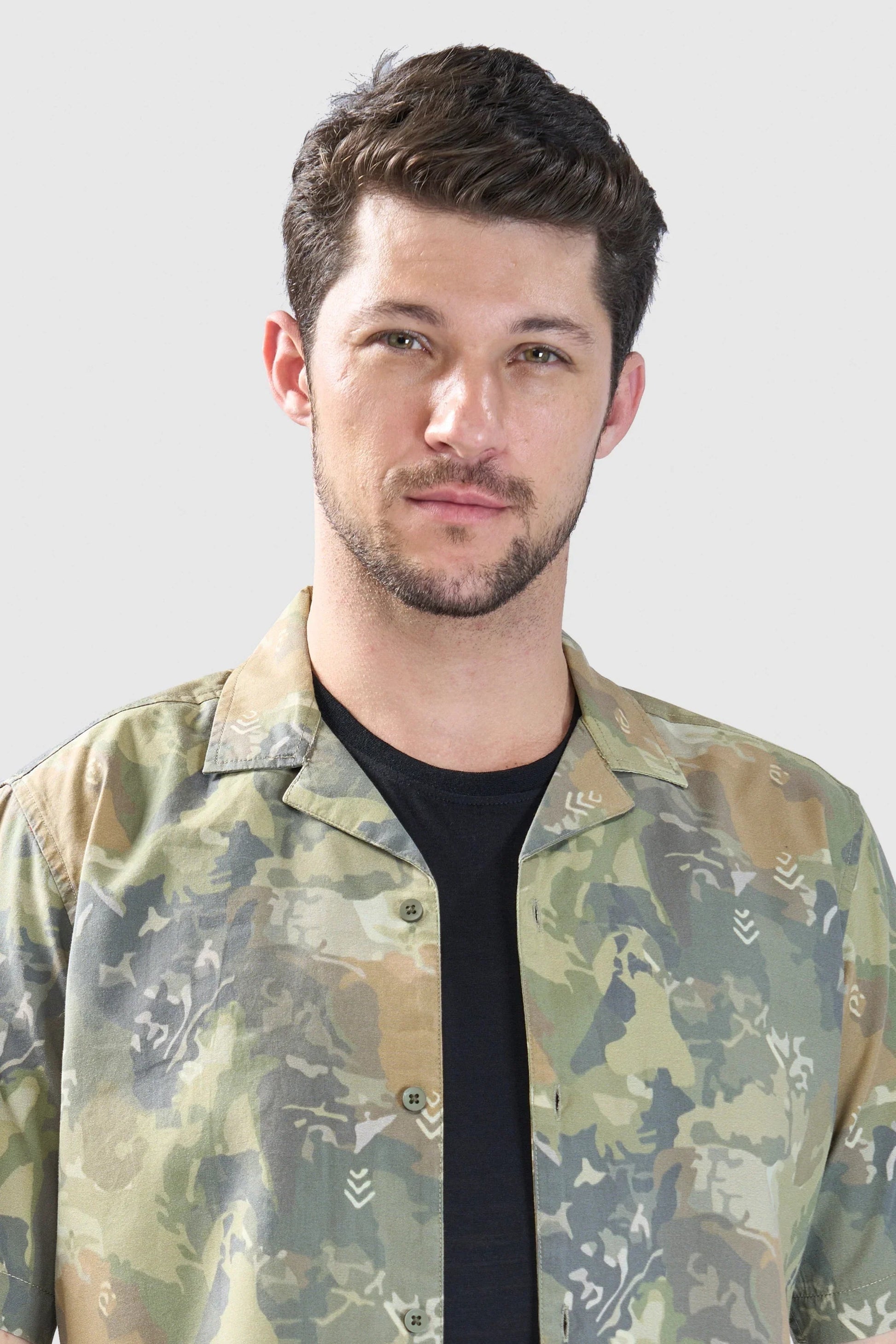 Xkind Olive Abstract Printed Relaxed Fit Shirt  Grab2Buy Xkind Grab2Buy