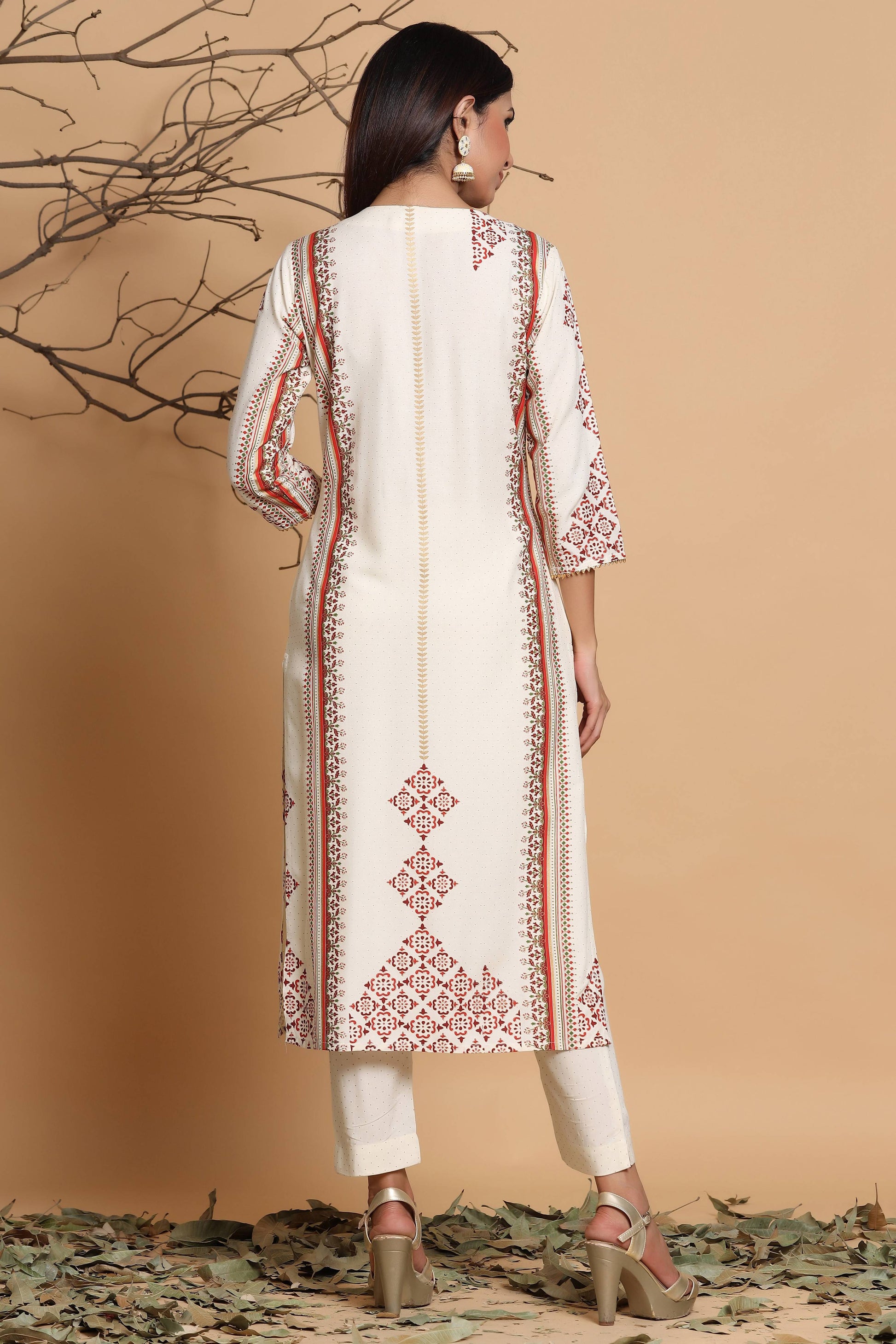 Juniper Ivory Viscose Rayon Kurta